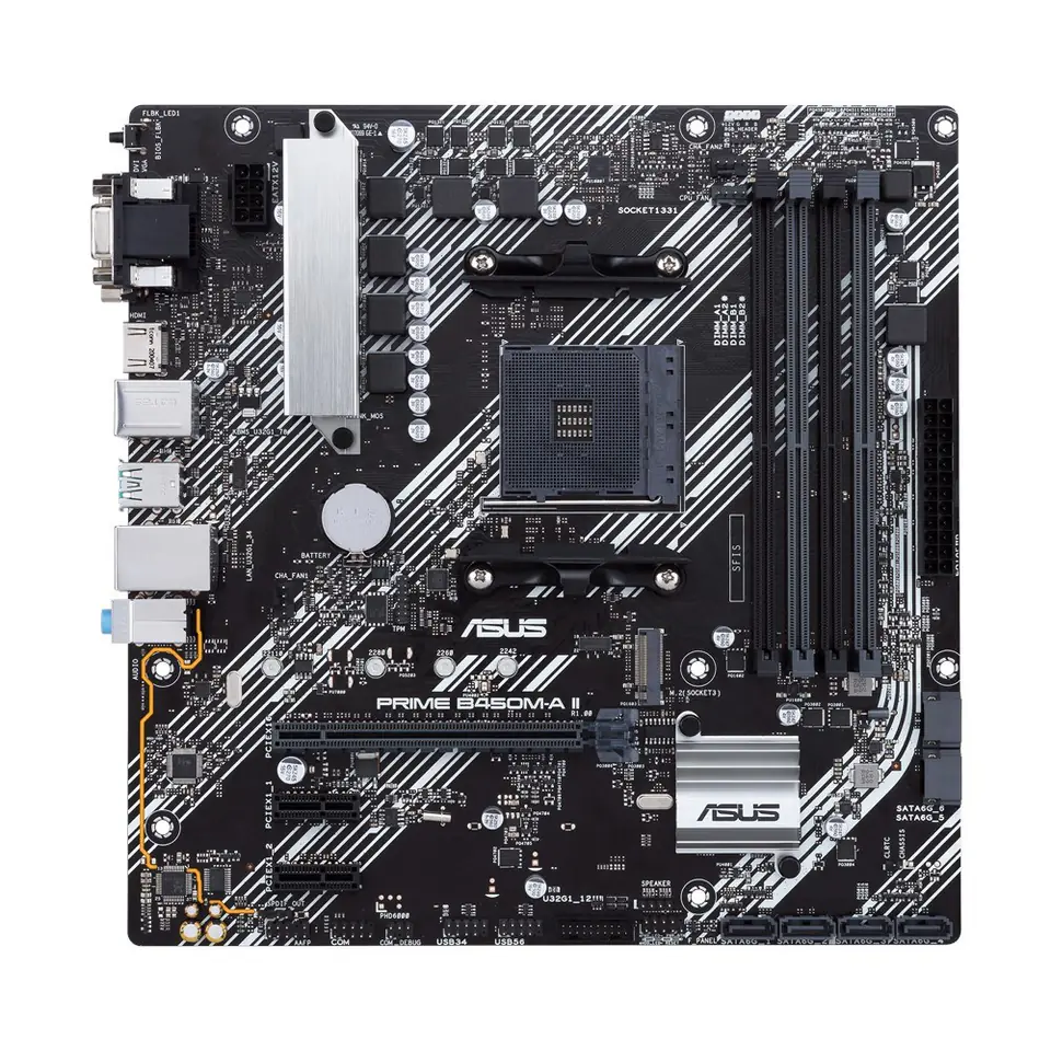 ⁨ASUS PRIME B450M-A II Socket AM4 micro ATX AMD  B450⁩ at Wasserman.eu