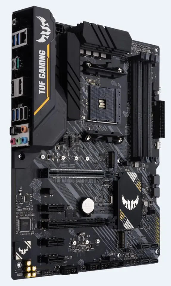 ⁨ASUS TUF GAMING B450-PLUS II Asus TUF GAMING B450-PLUS II Gniazda pamięci 4, Ilość złącz SATA 6 x SATA-600 (RAID), max 128GB, Ch⁩ w sklepie Wasserman.eu