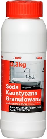 ⁨UDRAŻNIACZ KANALIZACJI SODA KAUSTYCZNA 0,3KG.⁩ w sklepie Wasserman.eu