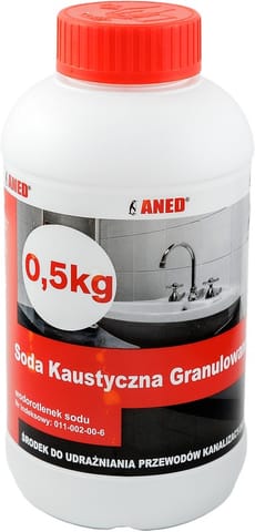 ⁨UDRAŻNIACZ KANALIZACJI SODA KAUSTYCZNA 0,5KG⁩ w sklepie Wasserman.eu