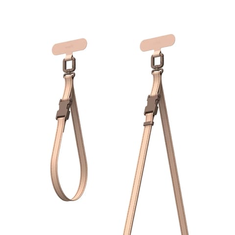 ⁨Moshi 2-in-1 Wrist & Body Strap with Adapter - Smycz ze skóry eco do telefonu (Milktea Brown)⁩ w sklepie Wasserman.eu