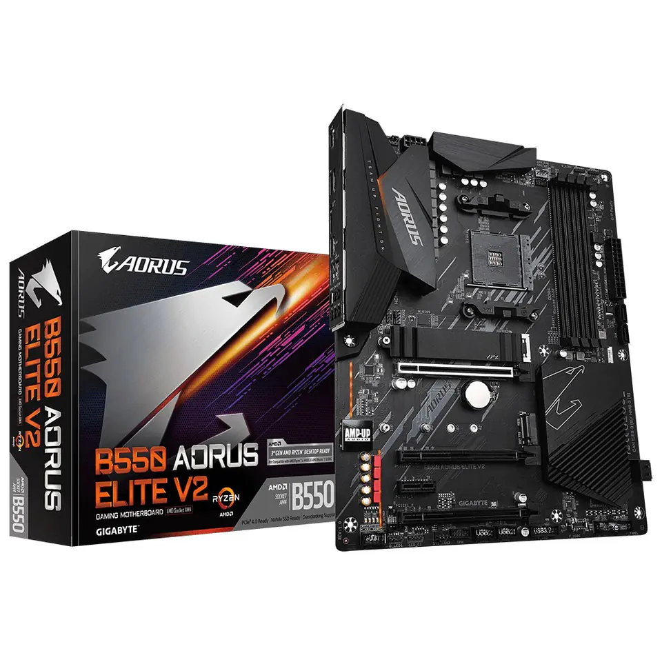 ⁨Gigabyte B550 AORUS ELITE V2 motherboard AMD B550 Socket AM4 ATX⁩ at Wasserman.eu