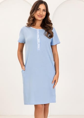 ⁨KOSZULA REGINA 177 NIEBIESKI (kolor niebieski, rozmiar XL)⁩ w sklepie Wasserman.eu