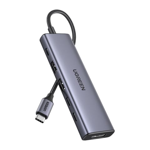 ⁨Hub / adapter USB-C 6w1 Ugreen CM511 USB-C do 2x USB, DisplayPort 4K 60Hz, 2x USB-C, PD 100W⁩ w sklepie Wasserman.eu