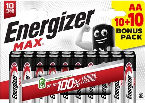 ⁨BATERIA ENERGIZER MAX AA LR6 10+10 SZT.⁩ w sklepie Wasserman.eu