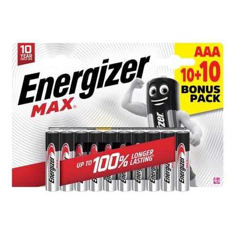 ⁨BATERIA ENERGIZER MAX AAA LR03 10+10 SZT.⁩ w sklepie Wasserman.eu
