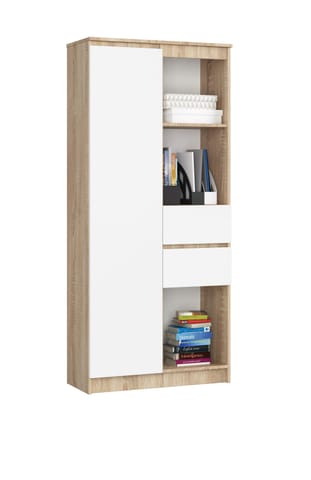 ⁨REGAŁ R15 R80 1D 2SZ CLP PK SONOMA / BIAŁY⁩ w sklepie Wasserman.eu