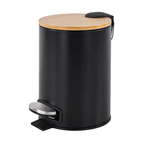 ⁨Kosz na śmieci łazienkowy 3l (czarny)⁩ w sklepie Wasserman.eu