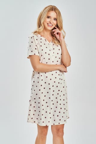 ⁨KOSZULA TARO 3529 NITA SS26 01 (kolor brąz, rozmiar M)⁩ w sklepie Wasserman.eu