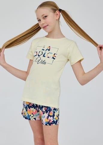 ⁨PIŻAMA CORNETTE DZ KY-788/114 DOLCE VITA (kolor żółty, rozmiar 134-140)⁩ w sklepie Wasserman.eu