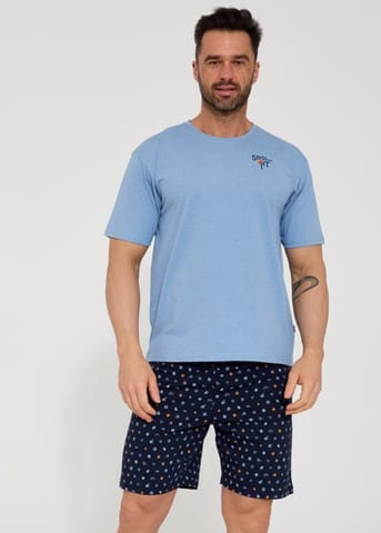 ⁨PIŻAMA CORNETTE PM-326/203 SPORT 2 (kolor niebieski, rozmiar L)⁩ w sklepie Wasserman.eu