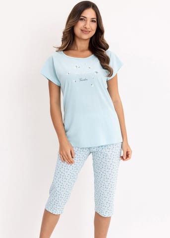 ⁨PIŻAMA REGINA DAMSKA 735 TURKUS (kolor turkus, rozmiar L)⁩ w sklepie Wasserman.eu