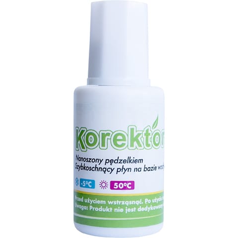 ⁨Korektor w butelce z pędzelkiem 20g BK110-AP TETIS⁩ w sklepie Wasserman.eu