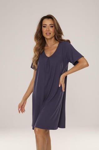 ⁨Koszula nocna Dahlia 877 Szara (Rozmiar XXL)⁩ w sklepie Wasserman.eu