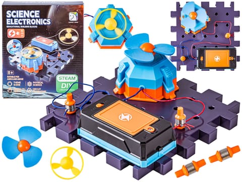 ⁨Zestaw Do Eksperymentów Naukowych Wiatrak Wiatraczek Śmigło Zabawka Naukowa Eksperyment Obwód Elektroniczny⁩ w sklepie Wasserman.eu