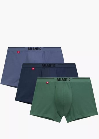 ⁨SZORTY ATLANTIC 3MH-011 WL26 DENJ/IND/ZIEC (kolor denim j.- indygo- zielony c., rozmiar L)⁩ w sklepie Wasserman.eu