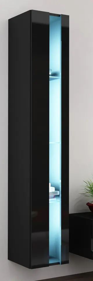 ⁨Cama Shelf unit VIGO NEW 180/40/30 black/black gloss⁩ at Wasserman.eu