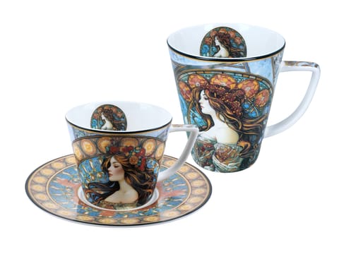 ⁨Kpl. filiżanka i kubek - A. Mucha (CARMANI)⁩ w sklepie Wasserman.eu