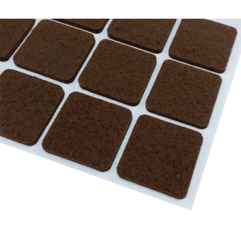 ⁨Podkładki filcowe pod meble samoprzylepne 28x28mm 24 szt brązowe kwadratowe⁩ w sklepie Wasserman.eu