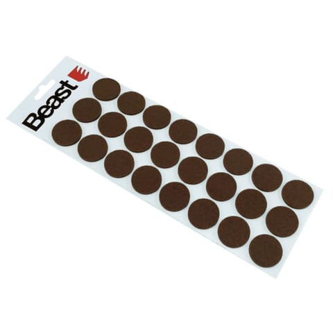 ⁨Podkładki filcowe pod meble samoprzylepne 28mm 24 szt brązowe okrągłe⁩ w sklepie Wasserman.eu