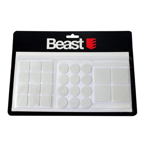 ⁨Podkładki filcowe pod meble samoprzylepne 28 szt białe kwadratowe okrągłe⁩ w sklepie Wasserman.eu