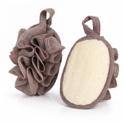 ⁨Dwustronna Gąbka do mycia ciała na mokro  cm delikatny peeling GB20⁩ w sklepie Wasserman.eu