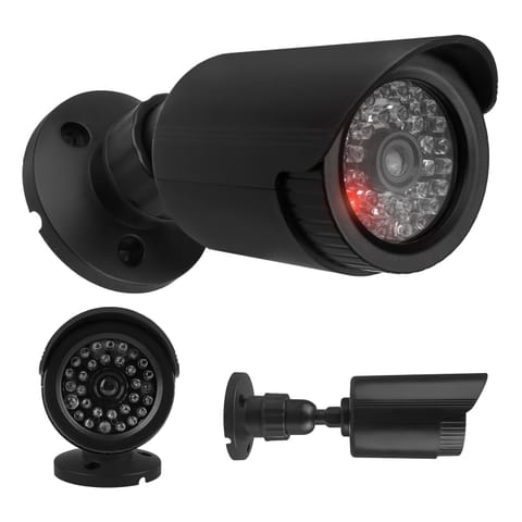 ⁨Atrapa kamery tubowej, diody IR LED, czarna, zasilanie 2xAA (brak w zestawie), ABS, IR1800 B⁩ w sklepie Wasserman.eu