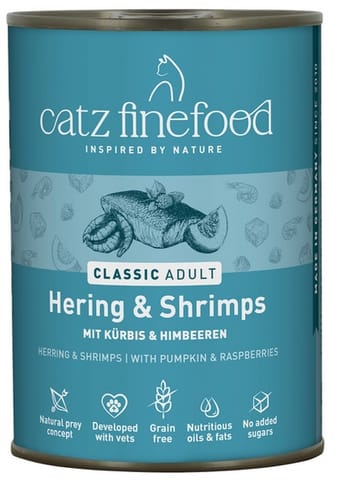 ⁨Catz Finefood Classic Śledź i Krewetki (N.13) puszka 400g⁩ w sklepie Wasserman.eu
