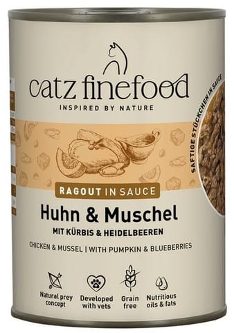 ⁨Catz Finefood Ragout N.613 Chicken and Mussel can 380g⁩ at Wasserman.eu