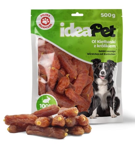 ⁨IdeaPet Kiełbaski z królikiem 500g⁩ w sklepie Wasserman.eu