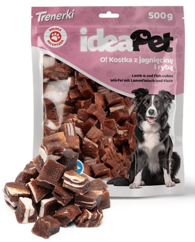 ⁨IdeaPet Kostka z jagnięciną i rybą 500g⁩ w sklepie Wasserman.eu