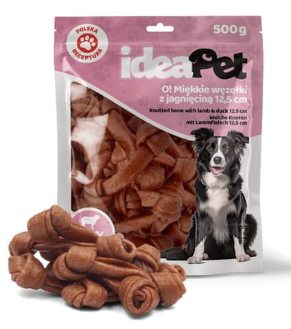 ⁨IdeaPet Miękkie węzełki z jagnieciną 12,5cm 500g⁩ w sklepie Wasserman.eu