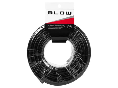 ⁨Przewód koncentryczny RG6U CU 1,02 96x ekran żelowany czarny⁩ w sklepie Wasserman.eu