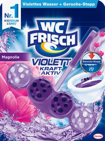 ⁨WC-Frisch Violett Kraft-Aktiv Magnolie Zawieszka WC 50 g⁩ w sklepie Wasserman.eu