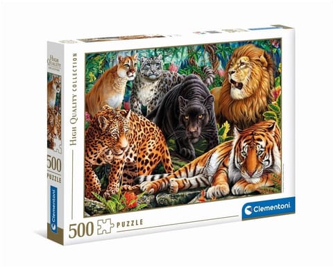 ⁨Puzzle 500 HQ Wild Cats⁩ w sklepie Wasserman.eu
