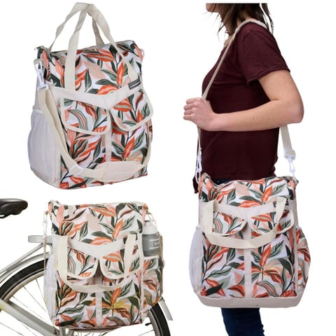 ⁨SAKWA TORBA ROWEROWA NA BAGAŻNIK 20L DUNLOP KWIATY⁩ w sklepie Wasserman.eu