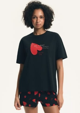 ⁨PIŻAMA HENDERSON LADIES 44497 ELAIN 99X (kolor black, rozmiar XL)⁩ w sklepie Wasserman.eu