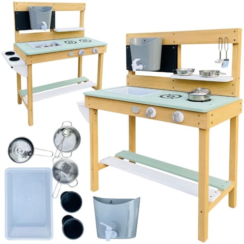 ⁨AXI Duża Drewniana Kuchnia Zabawa Woda i Piaskiem⁩ w sklepie Wasserman.eu