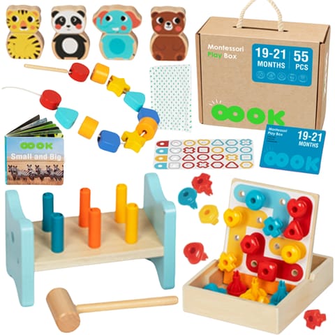 ⁨TOOKY TOY Box Pudełko XXL Montessori Edukacyjne 7w1 Sensoryczne 19-21 Mies.⁩ w sklepie Wasserman.eu