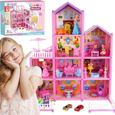⁨WOOPIE Mega Willa Domek dla Lalek LOVELY HOUSE 194 el.⁩ w sklepie Wasserman.eu