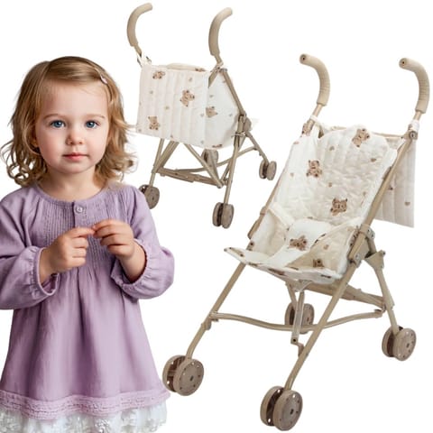 ⁨WOOPIE ROYAL Wózek Dla Lalek Spacerówka Vintage Teddy Bear⁩ w sklepie Wasserman.eu