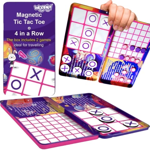 ⁨WOOPIE IQ Gra Strategiczna Magnetyczna 2w1 Kółko I Krzyżyk + Gra 4 w Lini MINI⁩ w sklepie Wasserman.eu