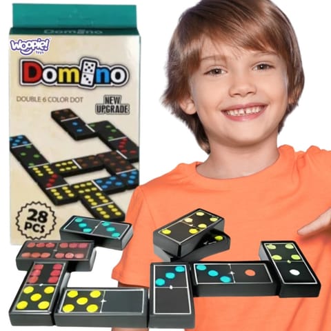 ⁨WOOPIE Domino Gra Logiczna Rodzinna 28 Klocków⁩ w sklepie Wasserman.eu