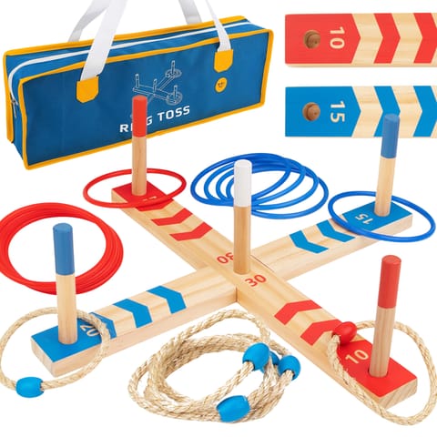 ⁨TOOKY TOY  Drewniana Gra Fun Serso Zręcznościowa Ring Cross⁩ w sklepie Wasserman.eu