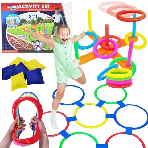 ⁨WOOPIE Zestaw 3w1 Serso Gra w Klasy Cornhole Rzut do Celu Woreczkami⁩ w sklepie Wasserman.eu