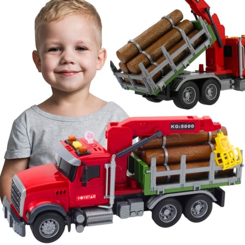 ⁨WOOPIE Ciężarówka z Ruchomym Dźwigiem do Drewna Dźwięk Światła 1:14⁩ w sklepie Wasserman.eu