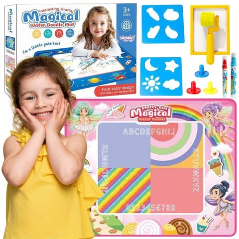 ⁨WOOPIE Mata Wodna do Malowania XXL 100x80cm Wróżki Różowa⁩ w sklepie Wasserman.eu