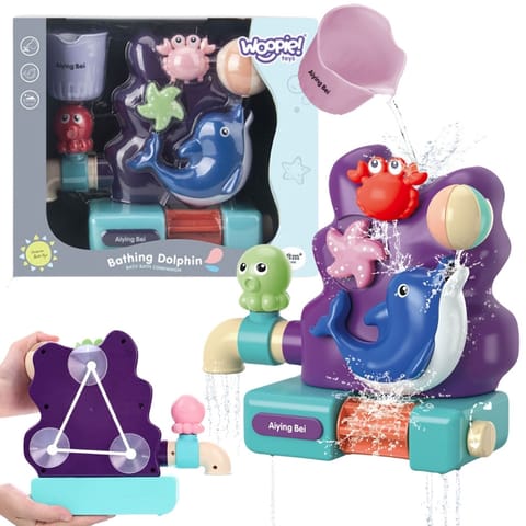 ⁨WOOPIE BABY Zabawka do Kąpieli Kranik Fontanna Przelewowa Wodospad Delfinek⁩ w sklepie Wasserman.eu