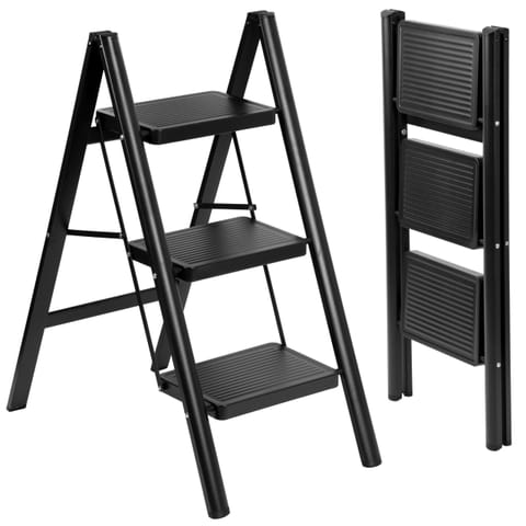 ⁨Drabinka 3-stopniowa metalowa EASYSTEP składana⁩ w sklepie Wasserman.eu