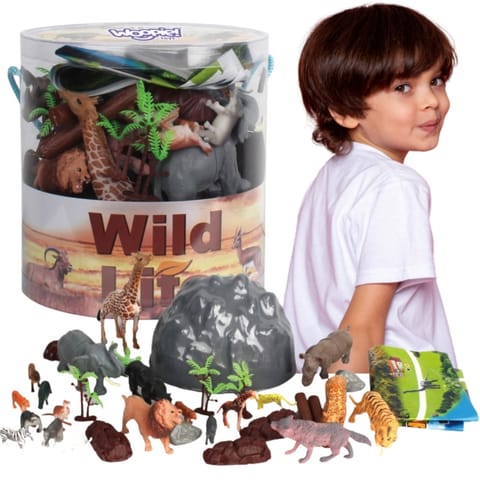 ⁨WOOPIE Zestaw Figurki Zwierzęta Safari 34 szt.⁩ w sklepie Wasserman.eu